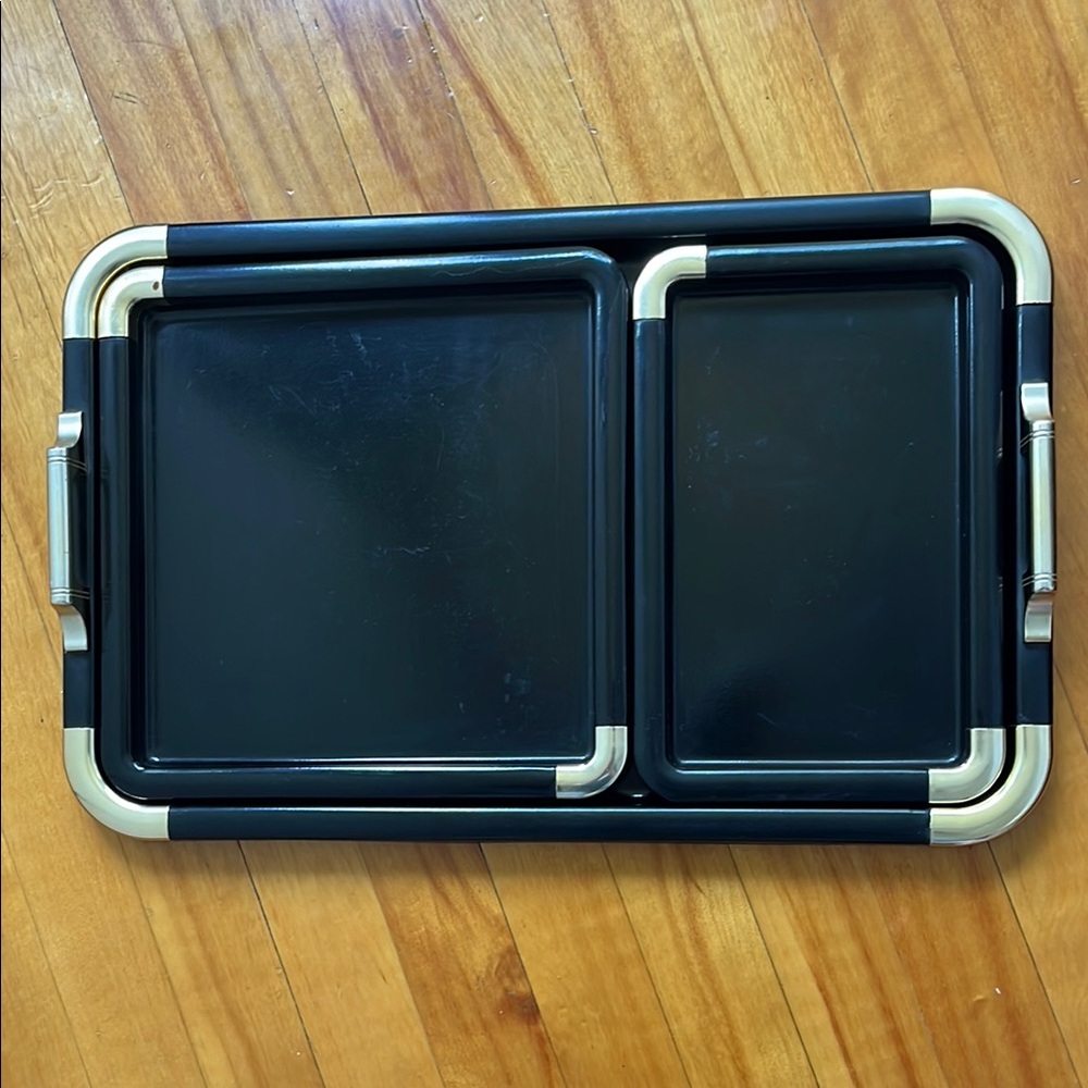 Black and gold 3 piece  Serving Tray